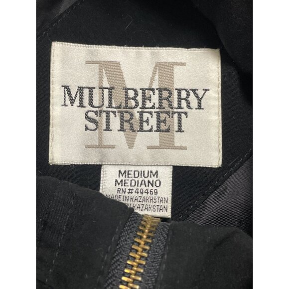 Mulberry Street Women’s Black Hooded Anorak Jacket Drawstring Waist Sz M - Picture 6 of 8